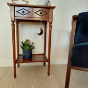 Petite console vintage en bois-1 tiroir-maison  famille