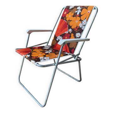 Fauteuil de camping motif fleurs