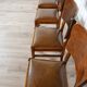 Set of 4 wood and vinyl bistro chairs 1930