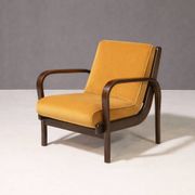 Koželka & Kropáček armchair, 1940s, silver medal – Milan Triennale 1946, restored bentwood frame