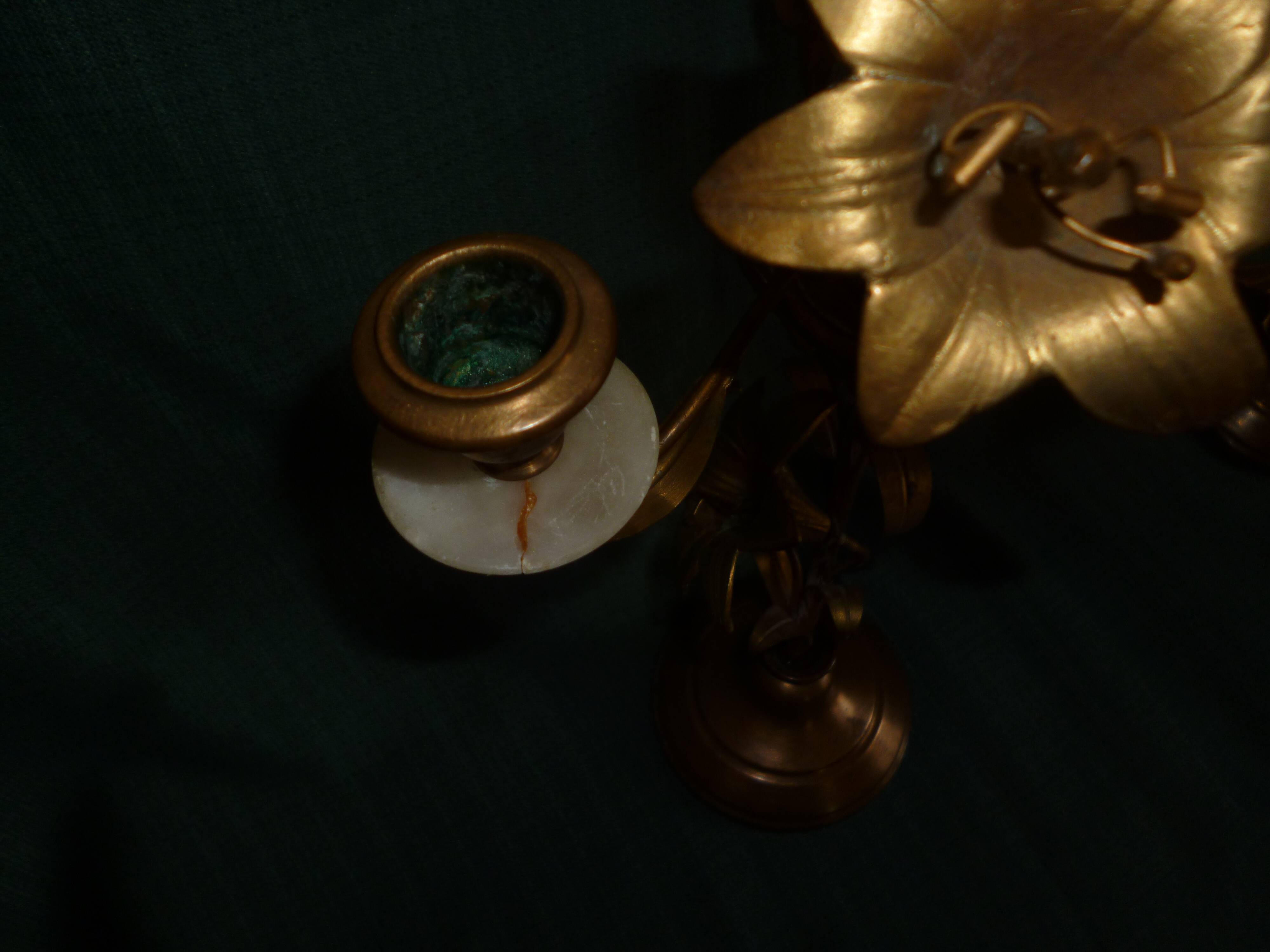 Paire de candélabres bronze laiton XIX