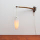 1960s boomerang wall lamp opaline glass