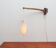 1960s boomerang wall lamp opaline glass