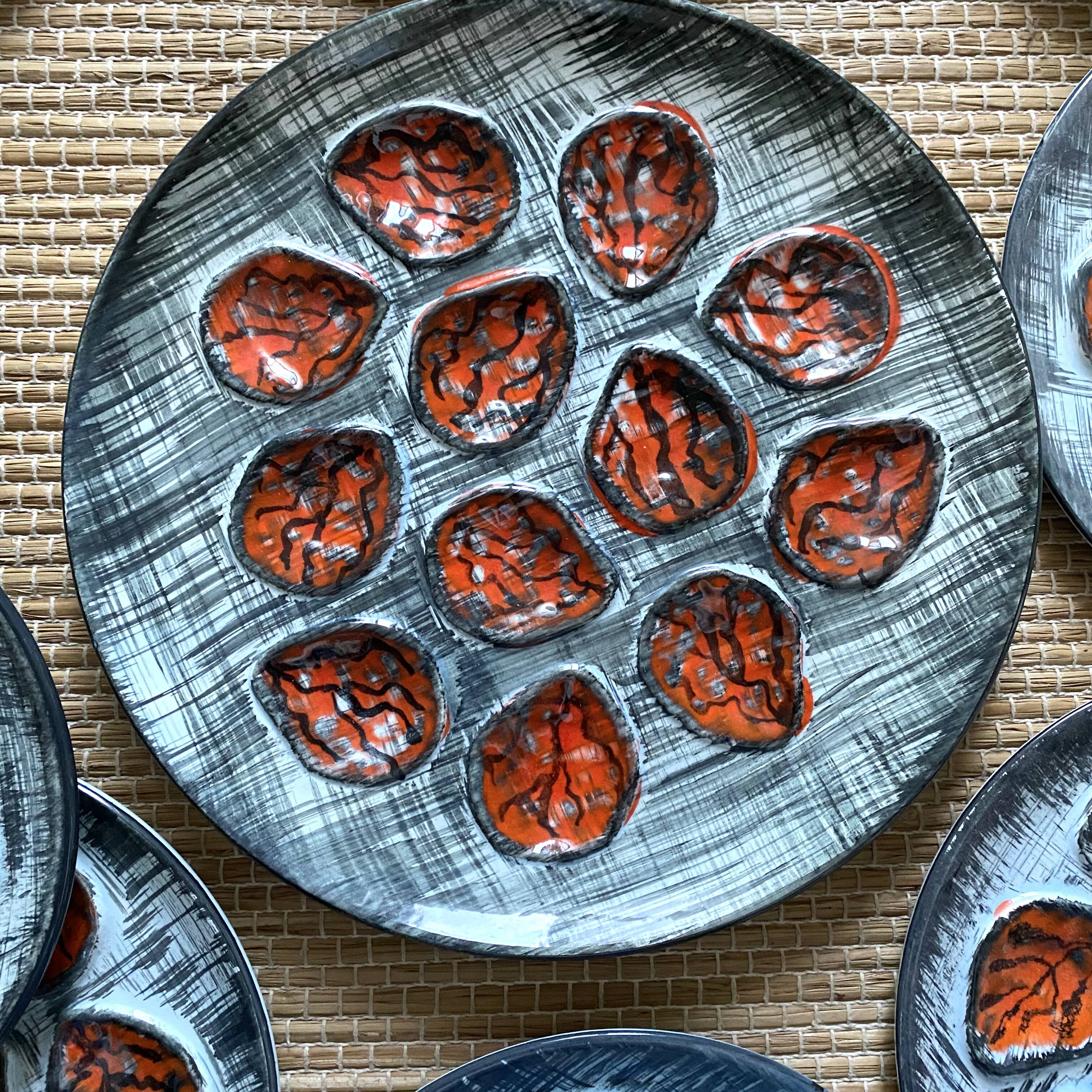 Vintage MBFA Pornic oyster service, 1960