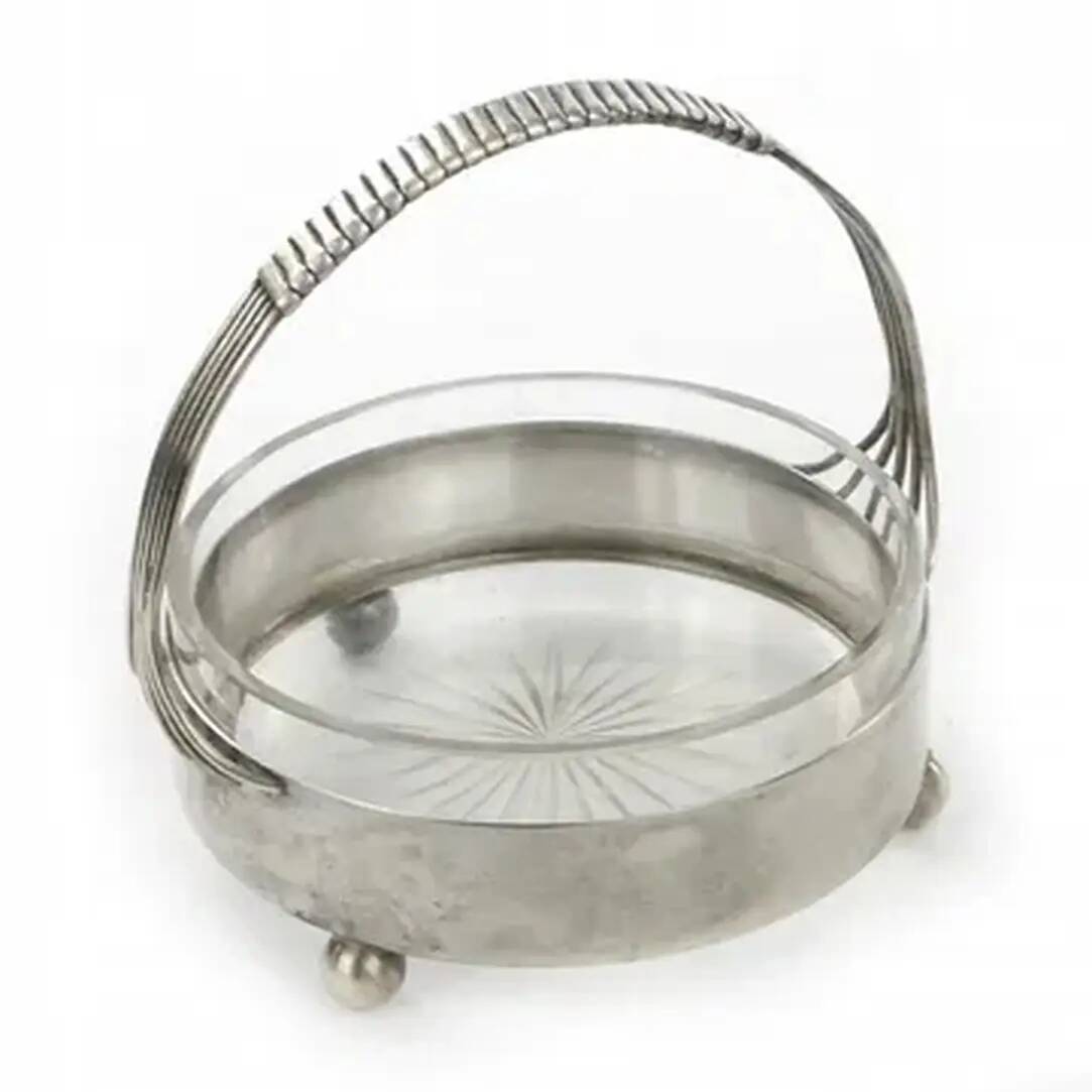Art Deco nut or snack basket, brass, Germany, 1930s