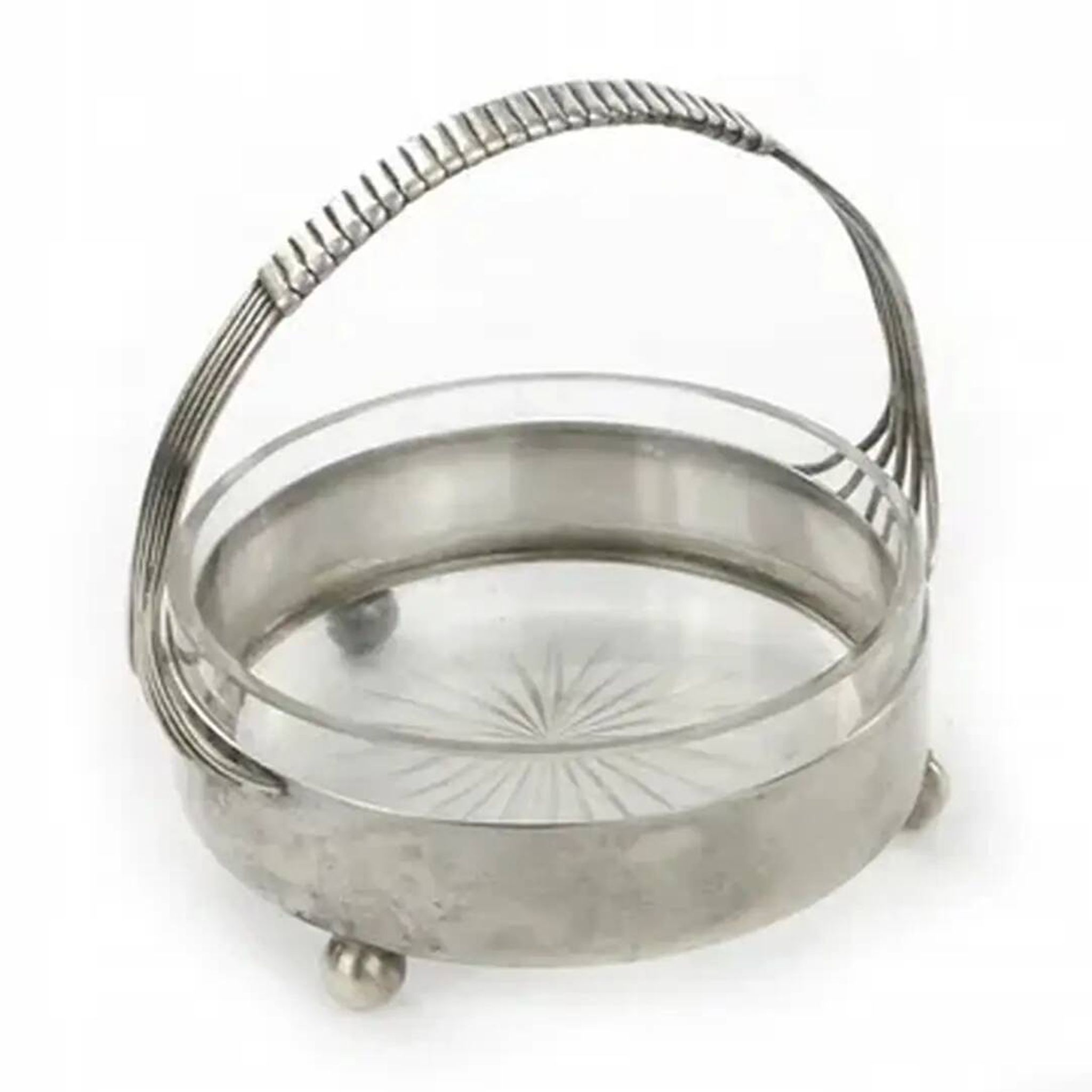 Art Deco nut or snack basket, brass, Germany, 1930s