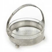 Art Deco nut or snack basket, brass, Germany, 1930s