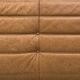 French Togo 3-seater sofa in camel leather attributed to Michel Ducaroy for Ligne Roset