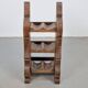 Vintage Dutch Brutalist Oak Wine Rack, 1950s