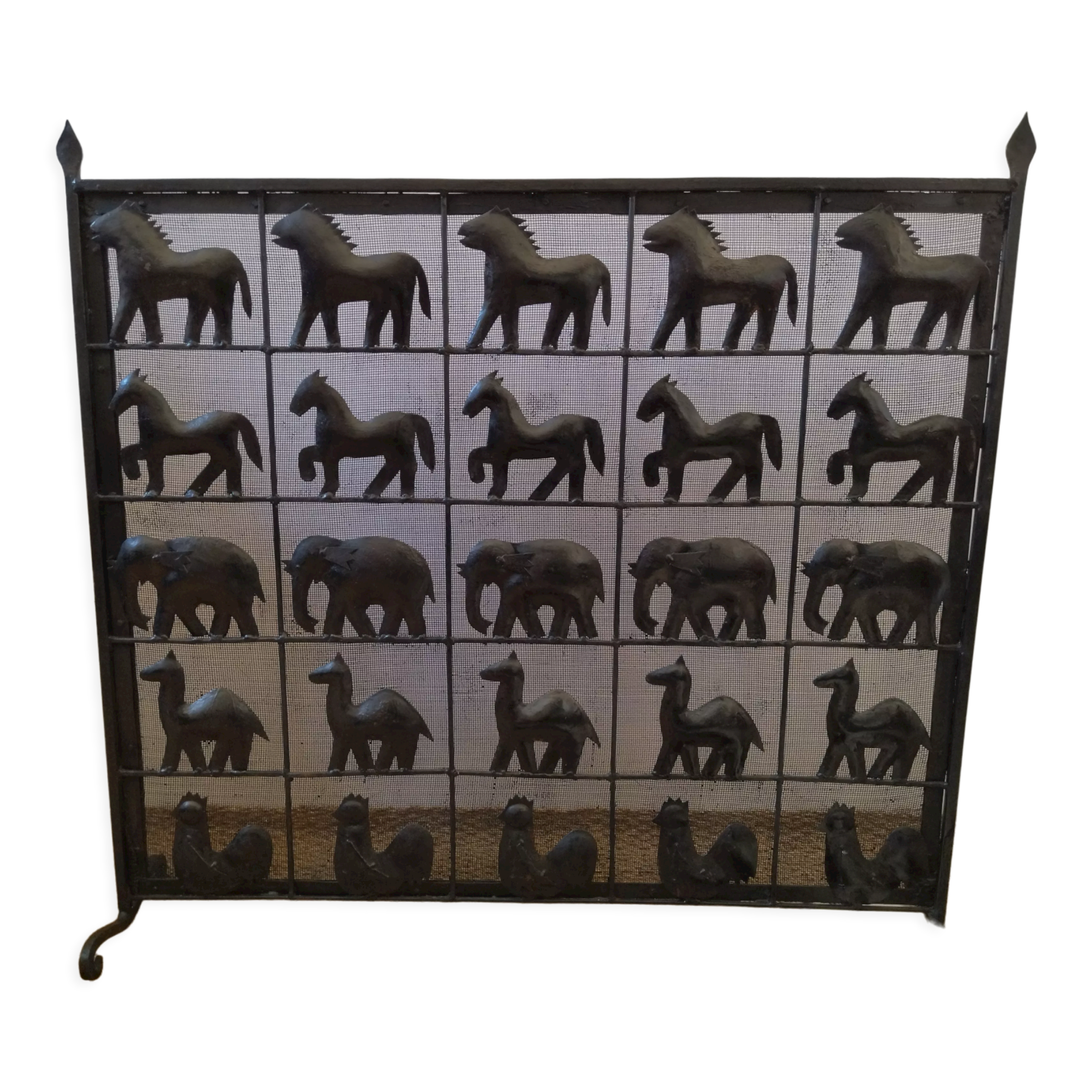 Fire screen chimney screen Marolles 1950