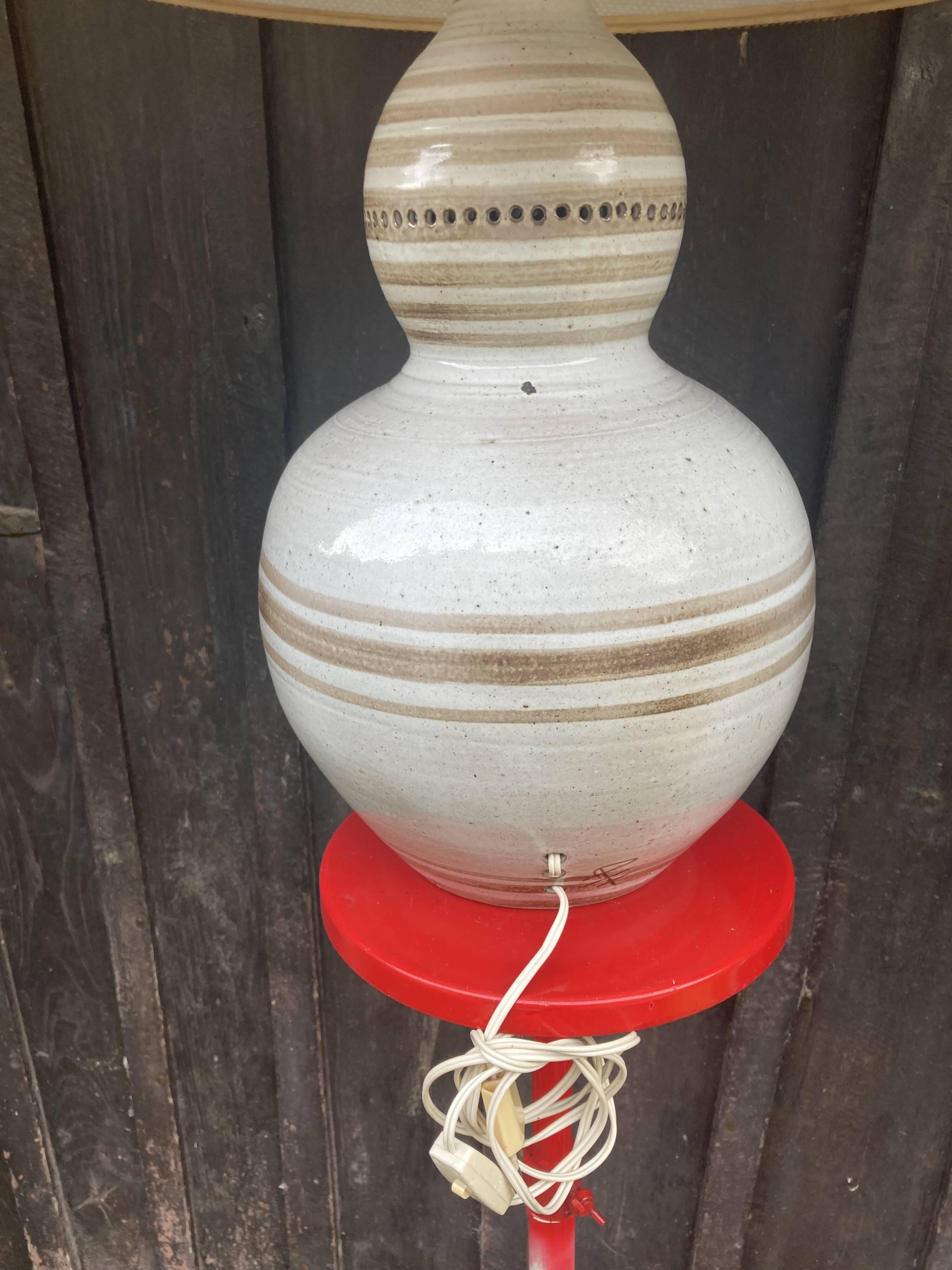 Pierre Pissareff, two-light lamp, signed, Dlg of Georges Pelletier