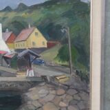 Erik Almgren, Swedish Modern Landscape, 1960s, Oil on Canvas, Framed
