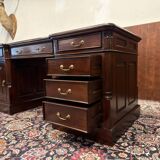 Classic English Desk with Green Inlay