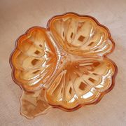 Vide-poche fleur orangé irisé