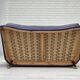 1960s, Danish 2-seater sofa, original blue furniture velour, beech wood.