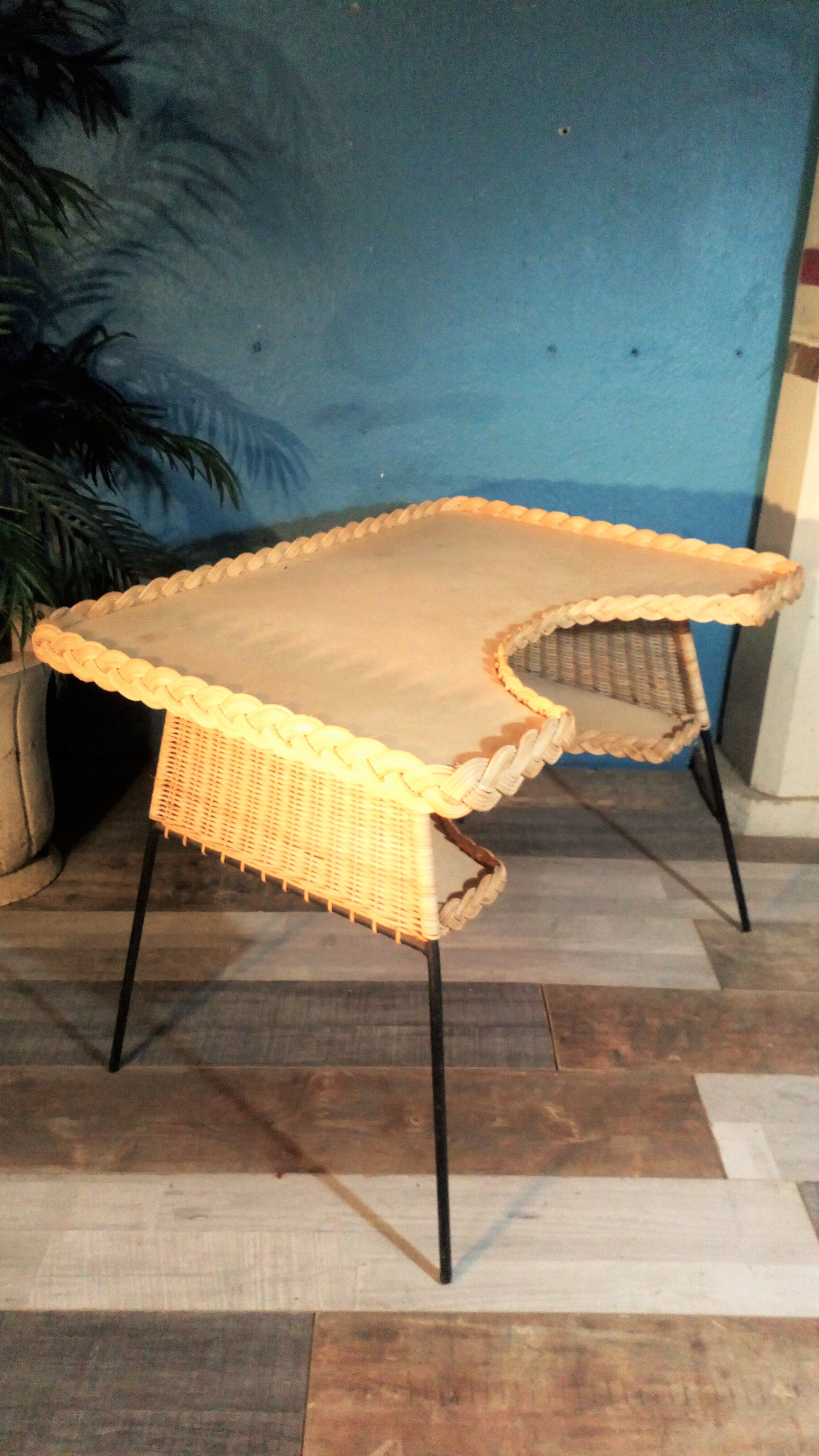 1950s rattan dressing table