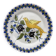 Large wall plate with flowers and bird