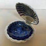 Metal scallop butter dish