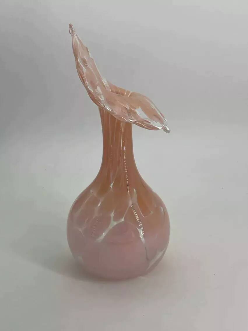 Vintage blown glass vase signed RGH (Römische Glashütte Linz)