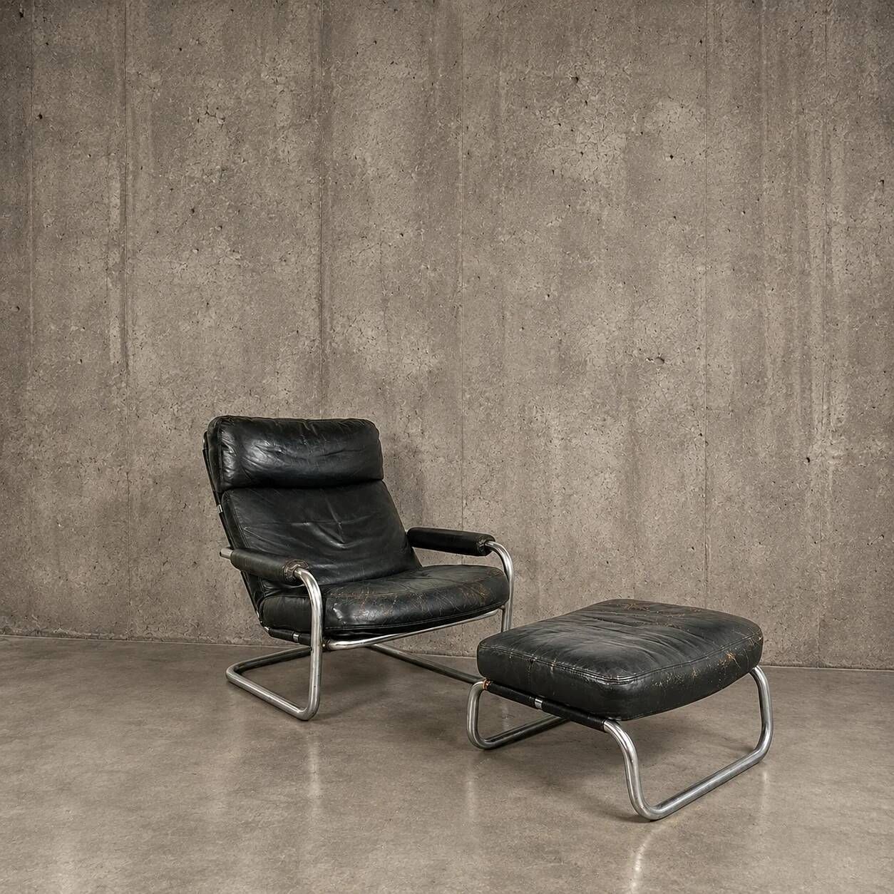 Fauteuil / repose-pieds "Meneer Oberman" Gelderland 601 / Jan des Bouvrie