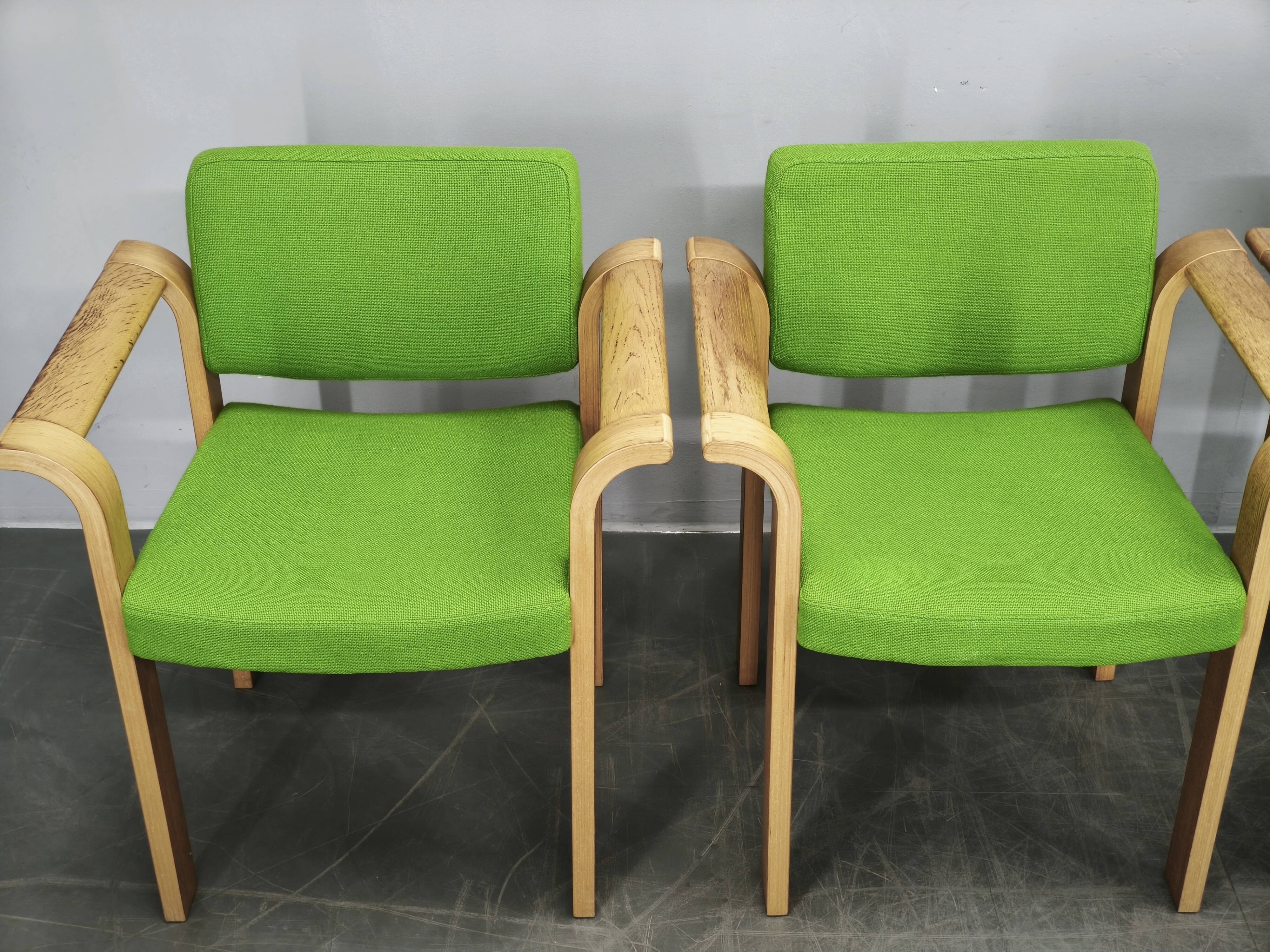 Set of 4 Danish Oak Armchairs by Magnus Olesen, 1960s