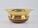 Vintage Valenti Gold Plated Centerpiece Bowl on Walnut Base, 1990s