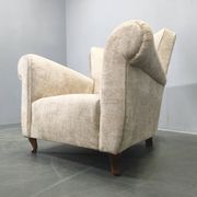 Italian Mid Century Velvet Lounge Armchair, 1950s