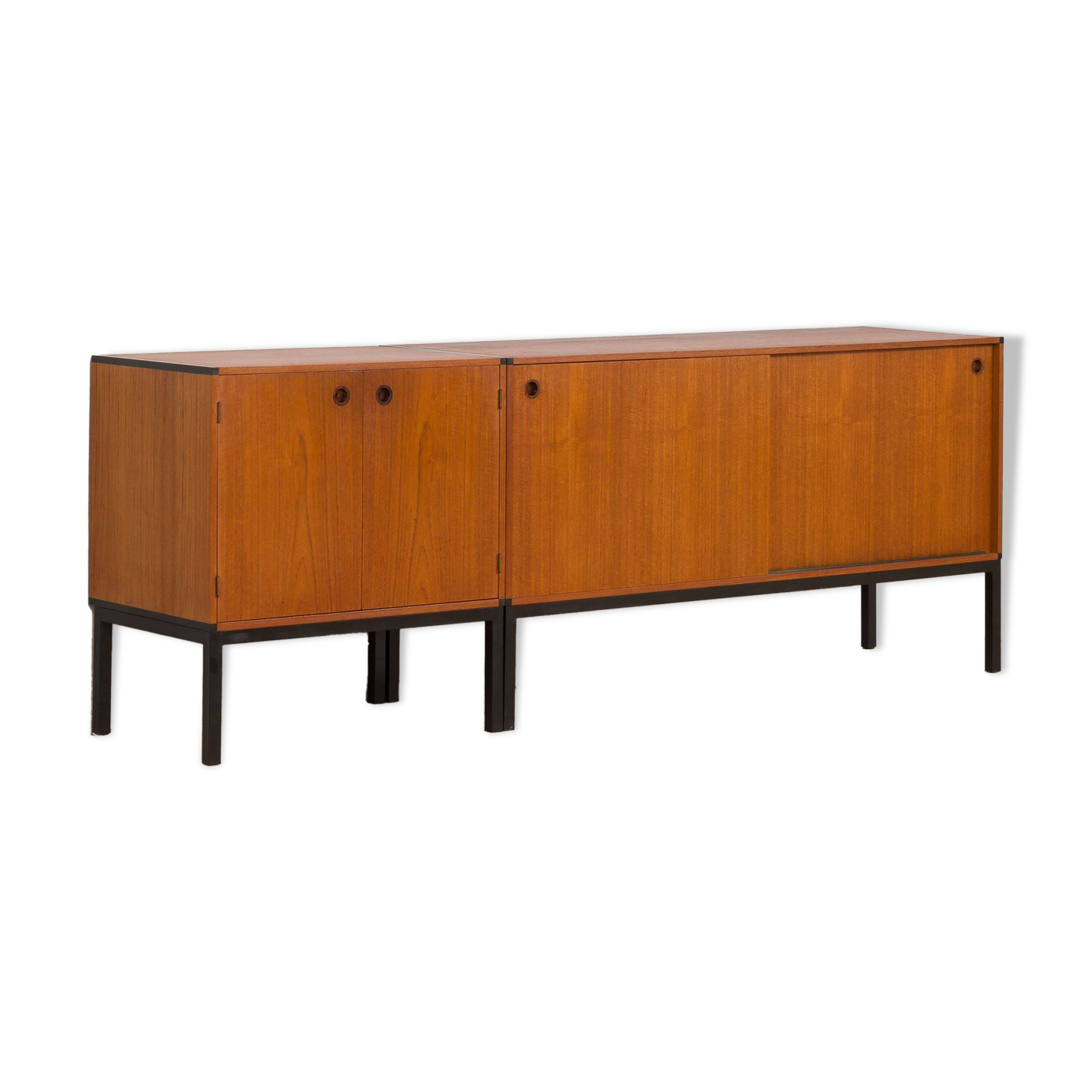 Set of 2 teak credenzas by Aksel Kjersgaard Danish sideboard, 1960s