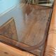 Vintage rectangular rattan and bamboo coffee table