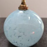 Antique opaline wall lamp Clichy blue swan neck porcelain art deco 1930 diameter 13 cm