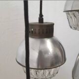 Cascade chandelier - vintage - aluminum and glass