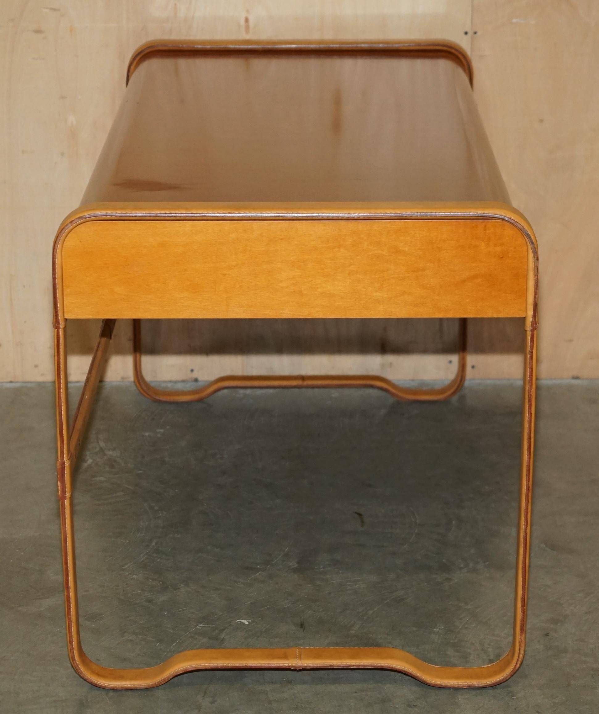 Desk signed by Ralph Lauren in leather and maple.