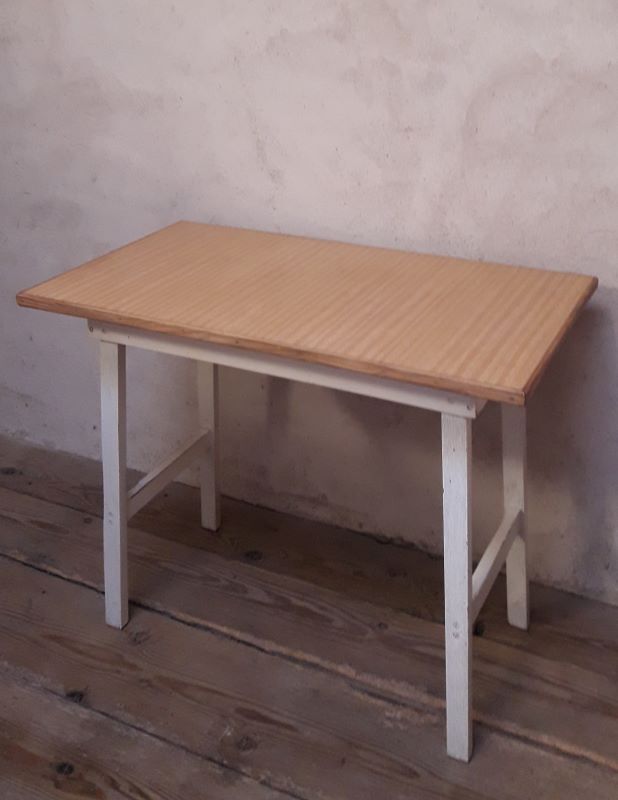 Side table 90,8x50,8cm vintage compass legs