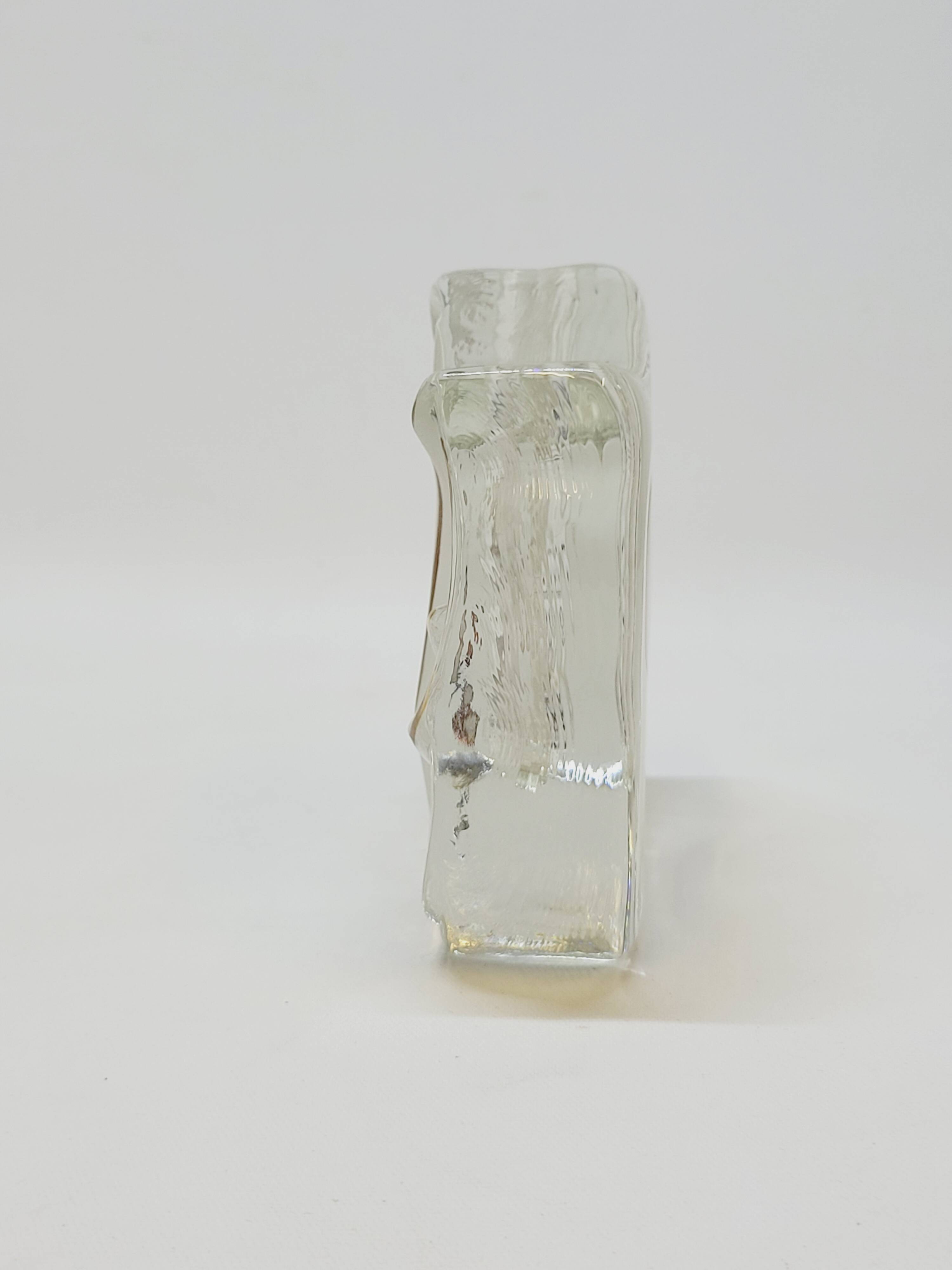 Vintage Walther Glas Germany Glass Soliflore Vase with Lily Decor