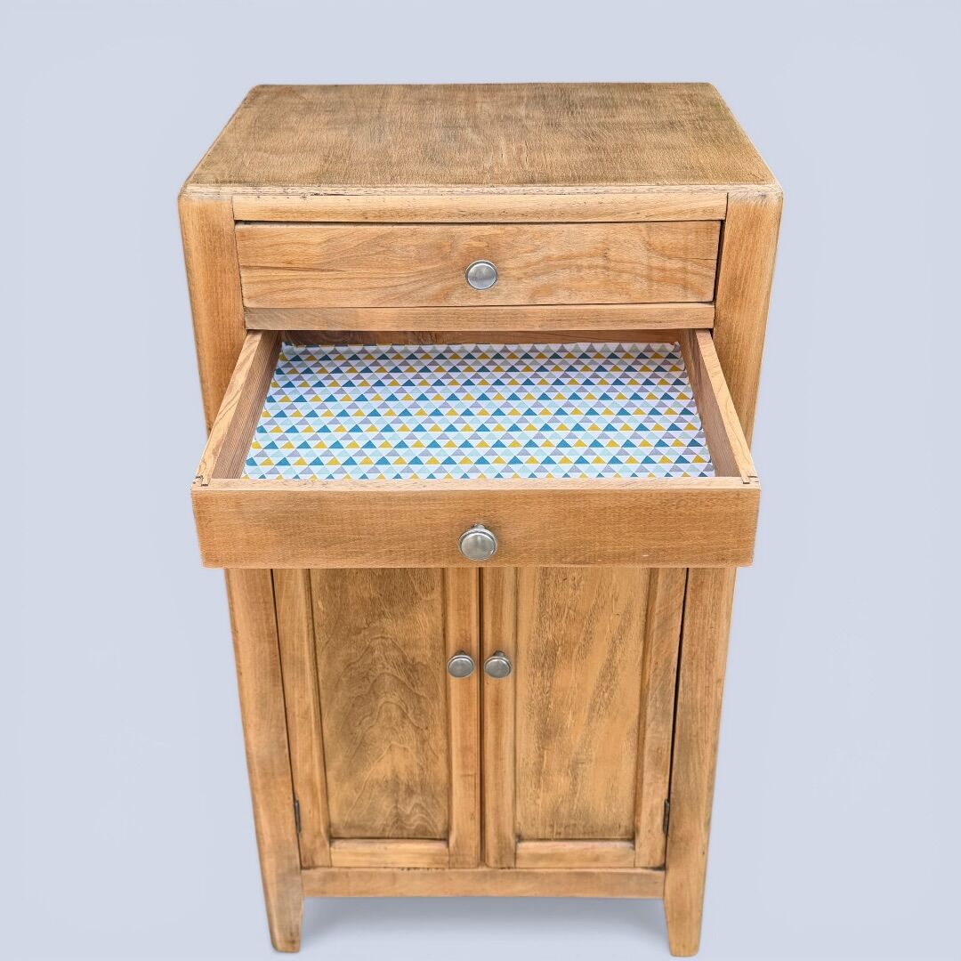 Rustic wooden buffet from Paris, 1940.