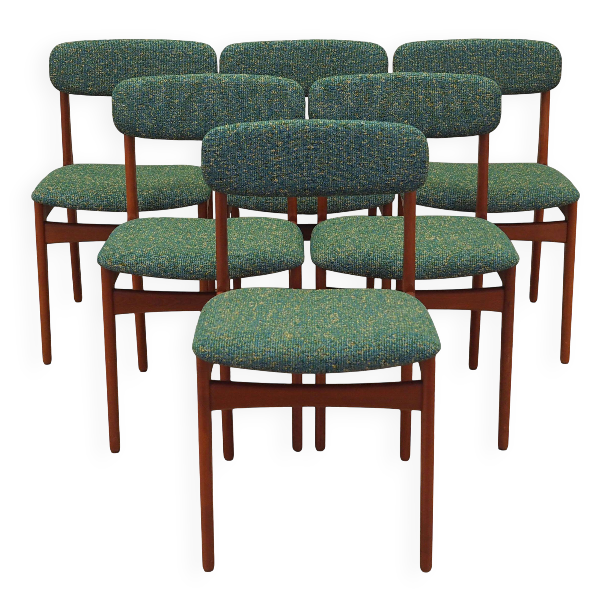 Set of six teak chairs, Danish design,  N. & K. Bundgaard Rasmussen