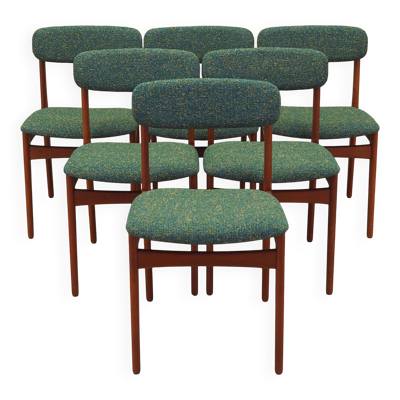 6 chaises en teck danoises N. & K. Bundgaard Rasmussen, 1960