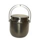 Vintage Alessi ice bucket with mechanical lid designed by Anselmo Vita
