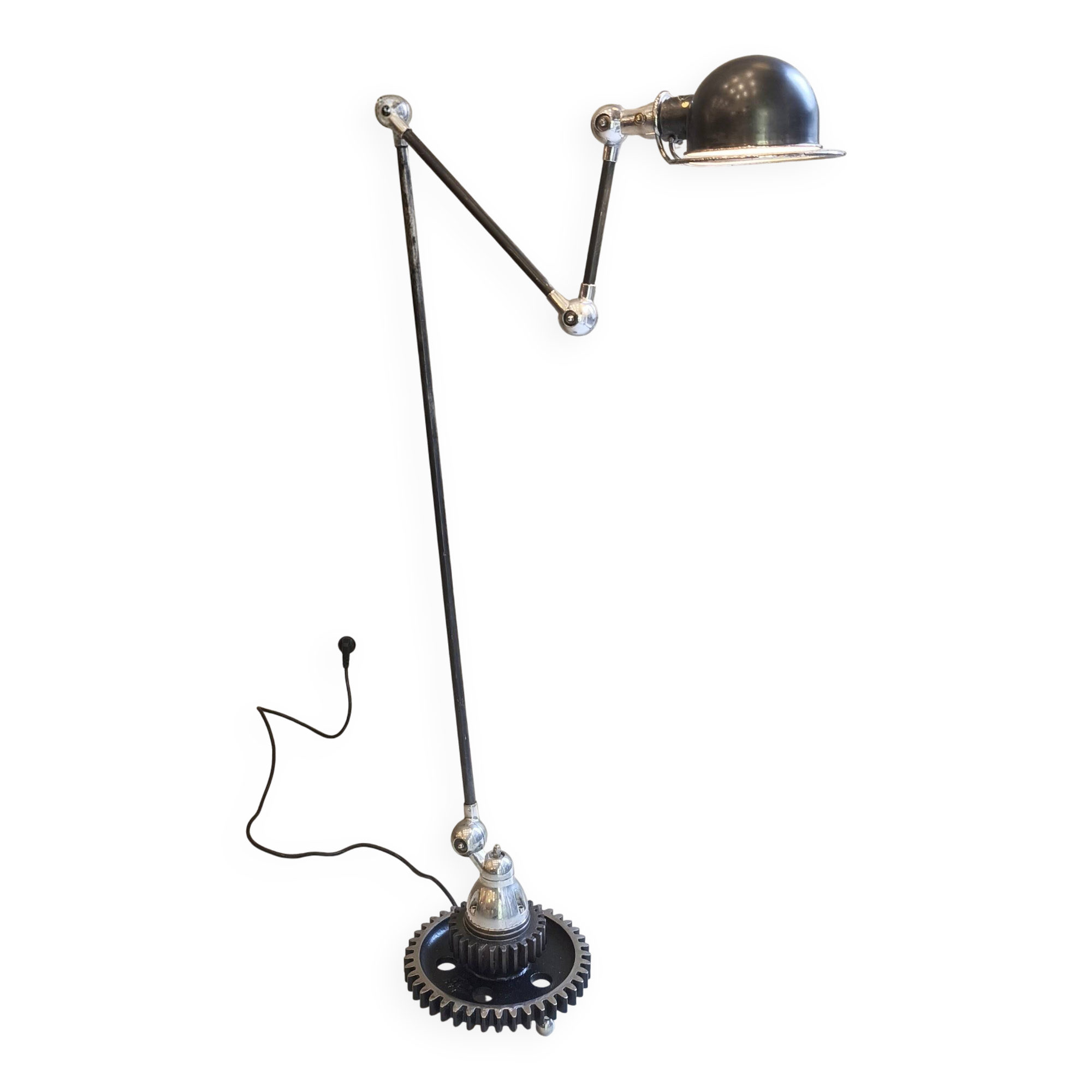 Vintage industrial floor lamp with 3 arms, Jieldé
