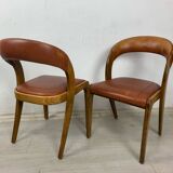 Pair of Baumann gondola chairs