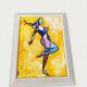 Tableau Vintage Modernist Cubist 84x65 cm – Signed Thallon