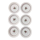 6 Sarreguemines earthenware dessert plate with flowers, Armelle model