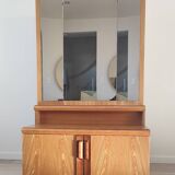 Vintage chest of drawers with triptych mirror, 60's