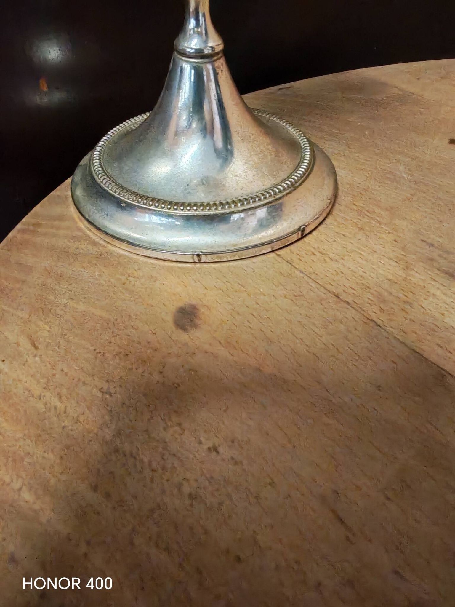 Vintage silver-plated metal candlestick