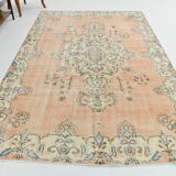 7x10 oriental peach turkish rug 206x309cm