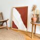 Terra cota relief painting beige and white