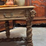 19th century desk in natural solid walnut.