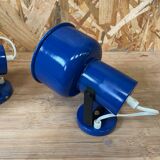Paire d'appliques murales bleues Amilux - Made in France