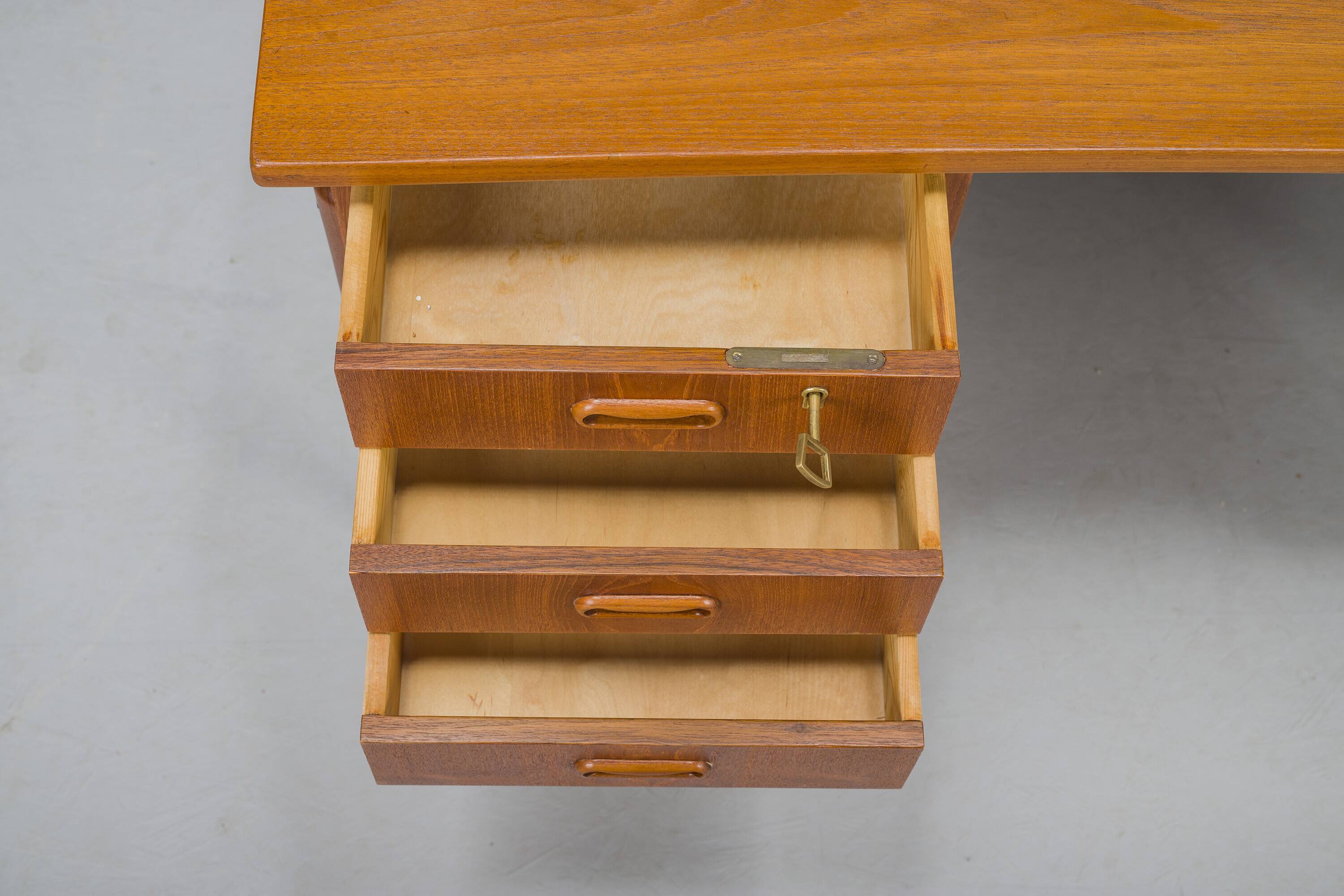 Small Mid-Century Danish Teak Desk, 1970s