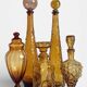 Ensemble de carafes en verre ambre Empoli par Wayne Husted, fait à la main en Italie.